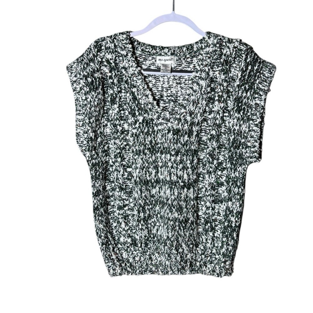 Vintage Y2K Wool Blend Crochet Knit Sweater Medium Chunky Multicolor‎ Bohemian